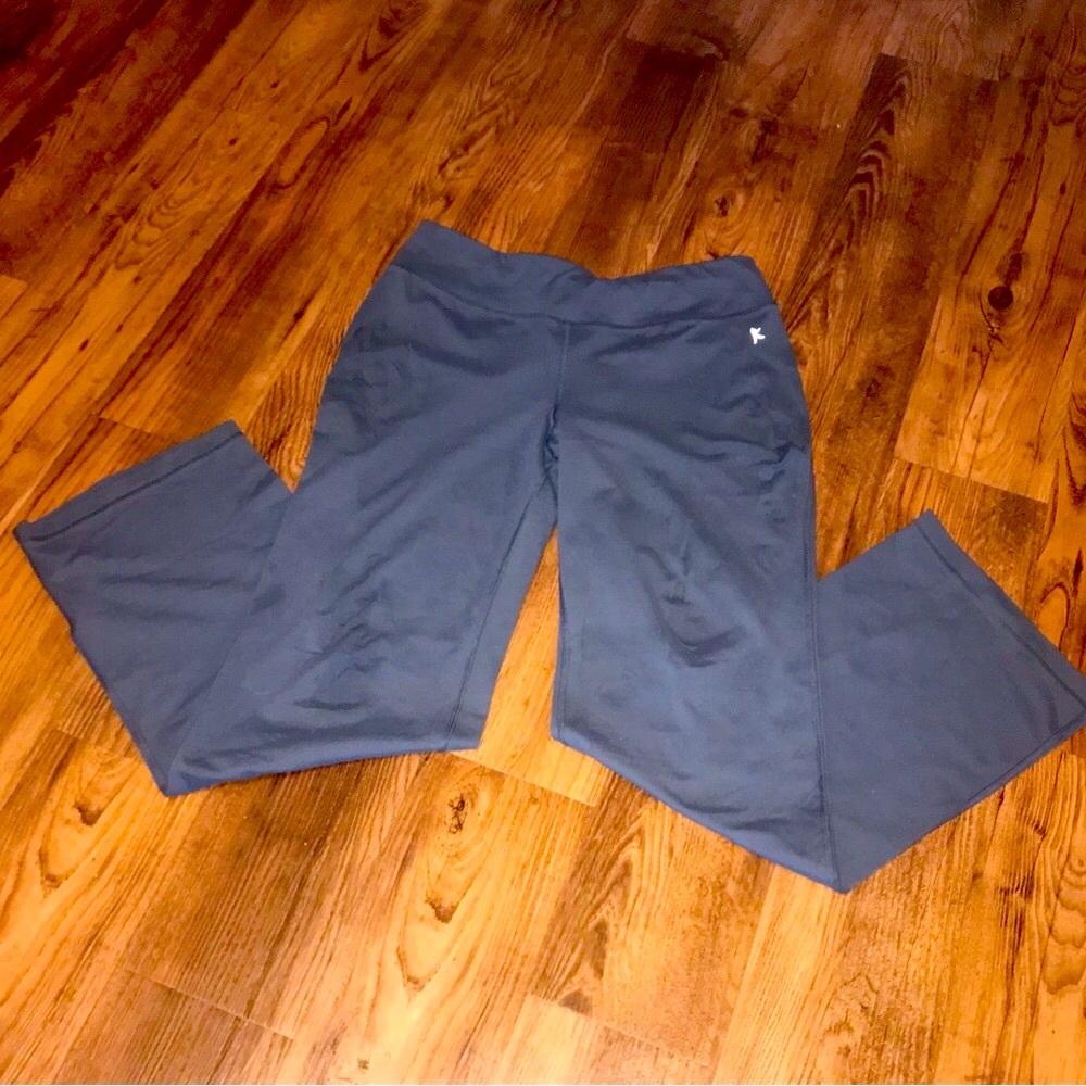 Danskin Now pants yoga barge 12/14 L black pants semi fitted gym casual lounge